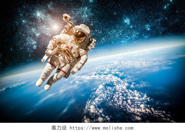 宇航员地球的背景航天日图片